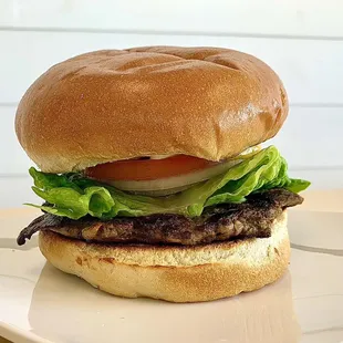 Lamb Burger - we take a leg of lamb, grind it in house, and infuse it with Greek seasonings. #burgers