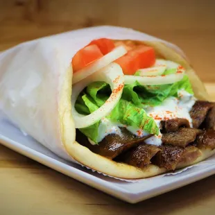 Our famous Traditional Gyro with our homemade Tzatziki sauce! #gyros #greekfood