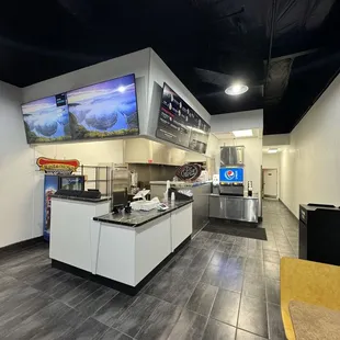 the inside of a restaurant