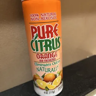 a bottle of pure citrus deodorant