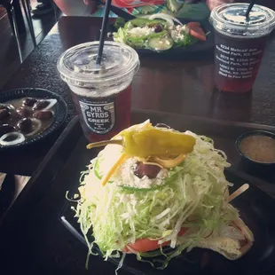 The Vegetarian Gyro is amazing! Full of flavor, and very filling for a great price.