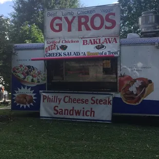 a food truck in a park