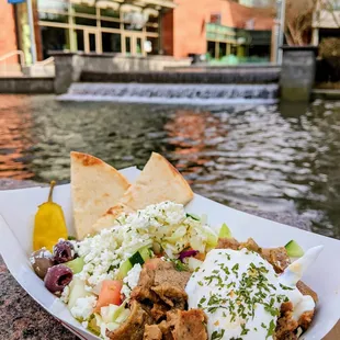 Lamb Gyro Salad with Pita ($9.99).