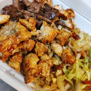 Hibachi steak and chicken