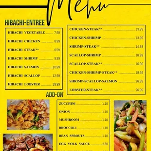 Our menu