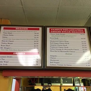 Right side of menu