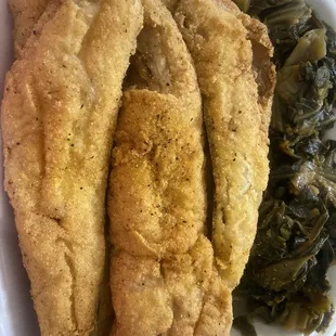 Whiting and greens