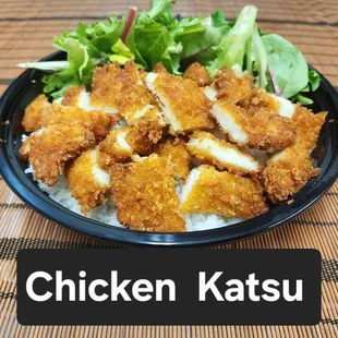 Chicken katsu Rice&amp; Salad
