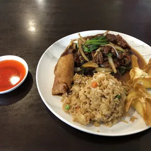 Mongolian Beef lunch special.