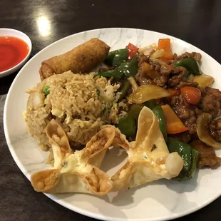 Pepper steak lunch special.