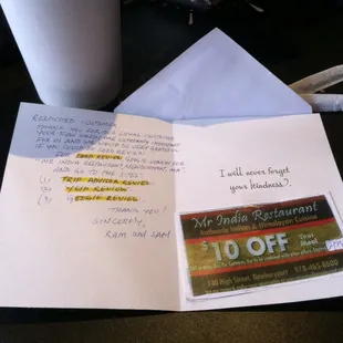 Just an example of great service!