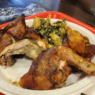 Half Chicken and two sides