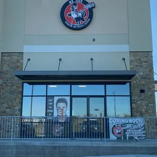 the front of the restaurant