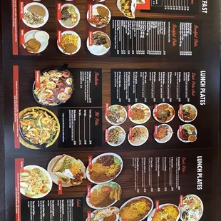 the menu
