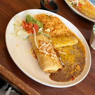 a plate of mexican food