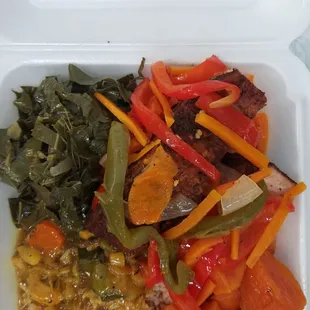 Salmon w/Sauteed peppers Platter