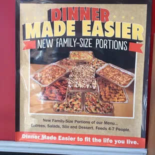 a menu for dinner made easier