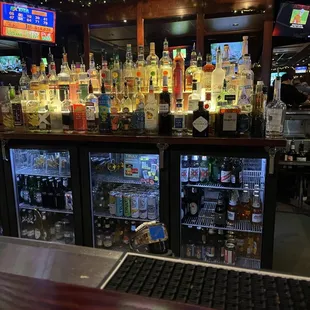 a bar with a lot of liquor