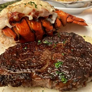 Ribeye + lobster tail