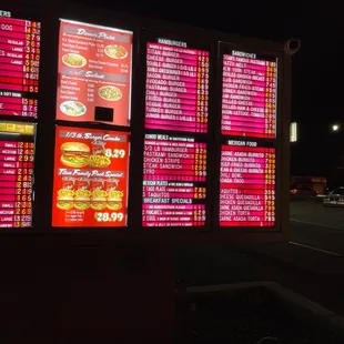 menus and prices