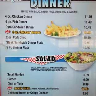 Menu as of 06/07/21