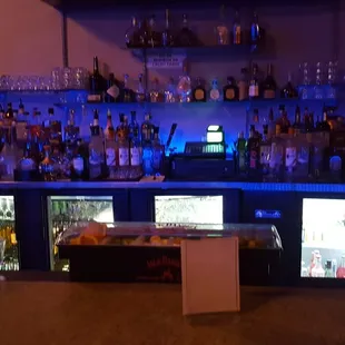 the bar area
