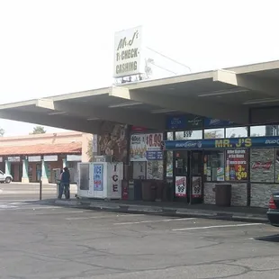 a car parked in front of the store