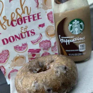 Blueberry Cake Donut &amp; my morning pick me up