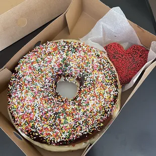 a donut with sprinkles