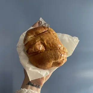 Ham &amp; Cheese Croissant. Way bigger than my hand
