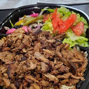 Beef shawarma plate