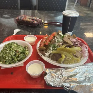 2. Shawarma Platter with tabooli