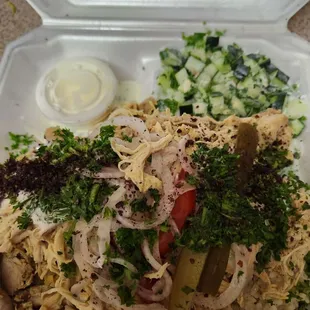 They called it Chicken Shawarma, but it was just mushy boiled chicken.