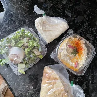 a variety of food items