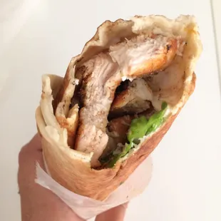 Chicken kabob pita wrap