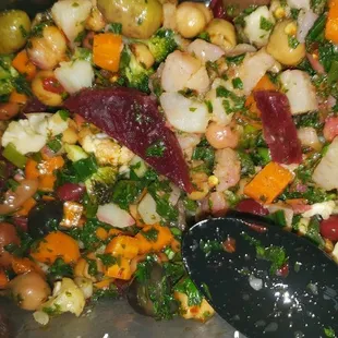From the veggie salad bar