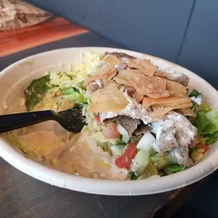 Gyro bowl. Only half way done and I&apos;m stuffed. Great portions sizes!