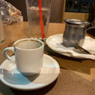 Perfect end to a perfect meal. Nice strong coffee