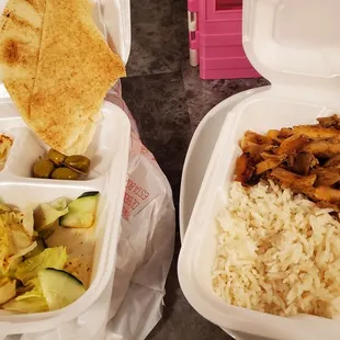 Chicken shawarma plate