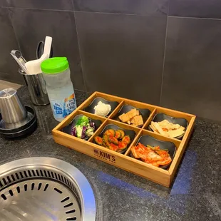 Banchan box, water bottle