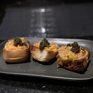 Shrimp Canapés (chef choice appetizers that night)