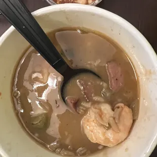 Gumbo with plenty of fresh shrimp.