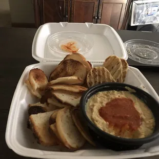 Hummus with only 3 pita chips