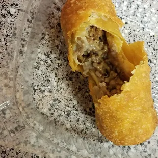 the inside of a pastry