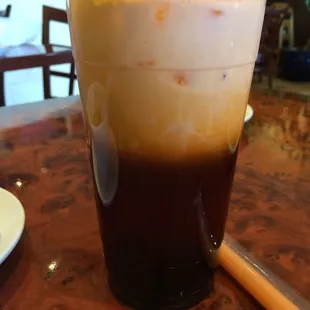 Thai bubble tea (before mixed)