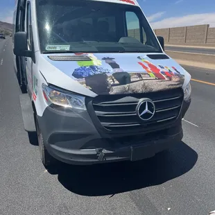 our custom high top Mercedes vans