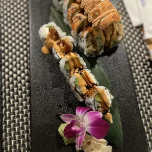 Mexican roll and mega lobster roll really good