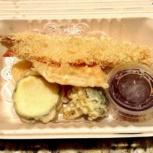 Shrimp and vegetable tempura appetizer