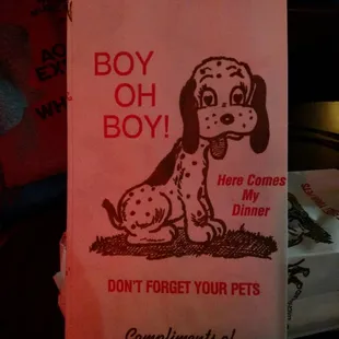 Actual doggie bags!