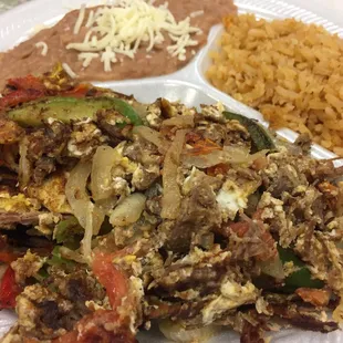 The rice and beans are just as good as my Machaca!